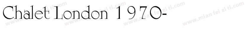 Chalet London 1970字体转换